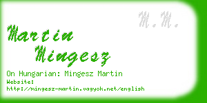 martin mingesz business card